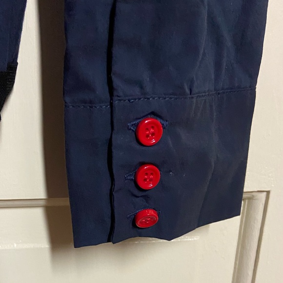 Unique KOJA Dressy Button Down Navy Blouse~Suit XL (See Size Chart) - Picture 9 of 12